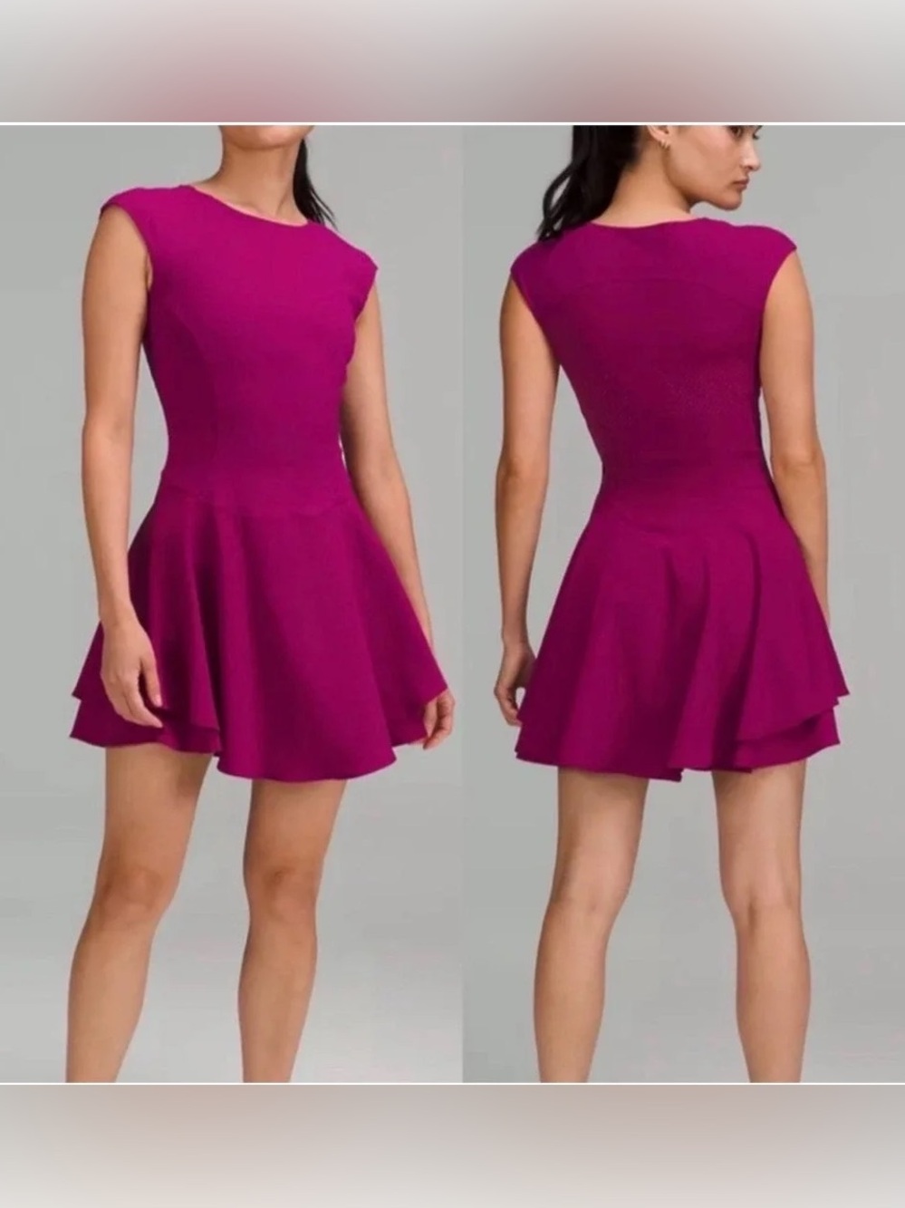 Lululemon Everlux Mesh-Back Tennis Dress Magenta Purple Mini Athletic Size 4